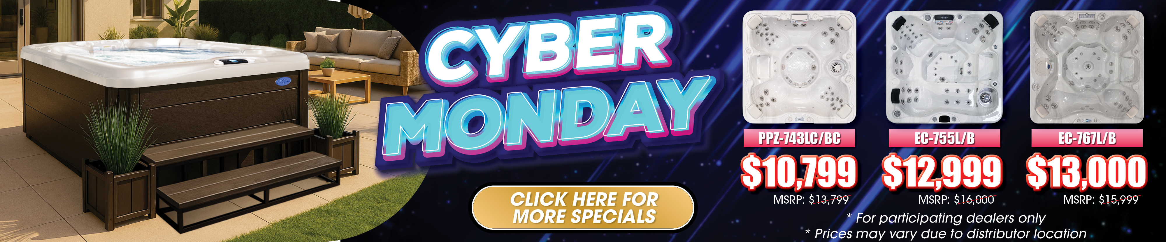 Calspas hot tub being used in a family setting - Thornton