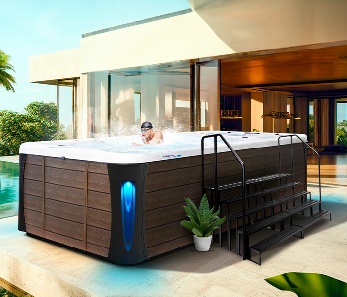 Calspas hot tub being used in a family setting - Thornton