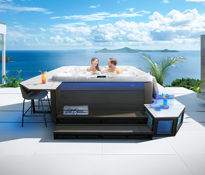 Calspas hot tub being used in a family setting - Thornton